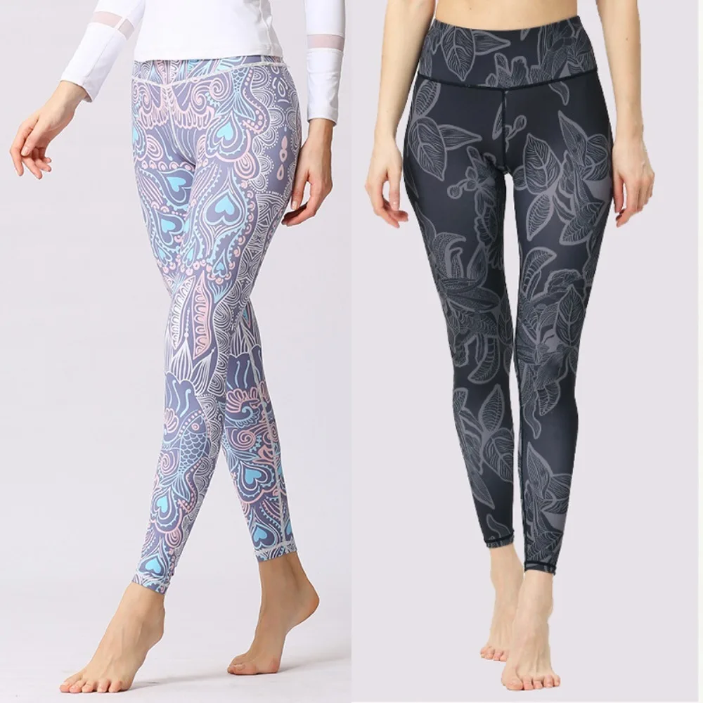 

Женские облегающие леггинсы для йоги с высокой талией — высокоэластичные брюки с подтяжкой ягодиц для фитнеса на открытом воздухе, бега, танцев