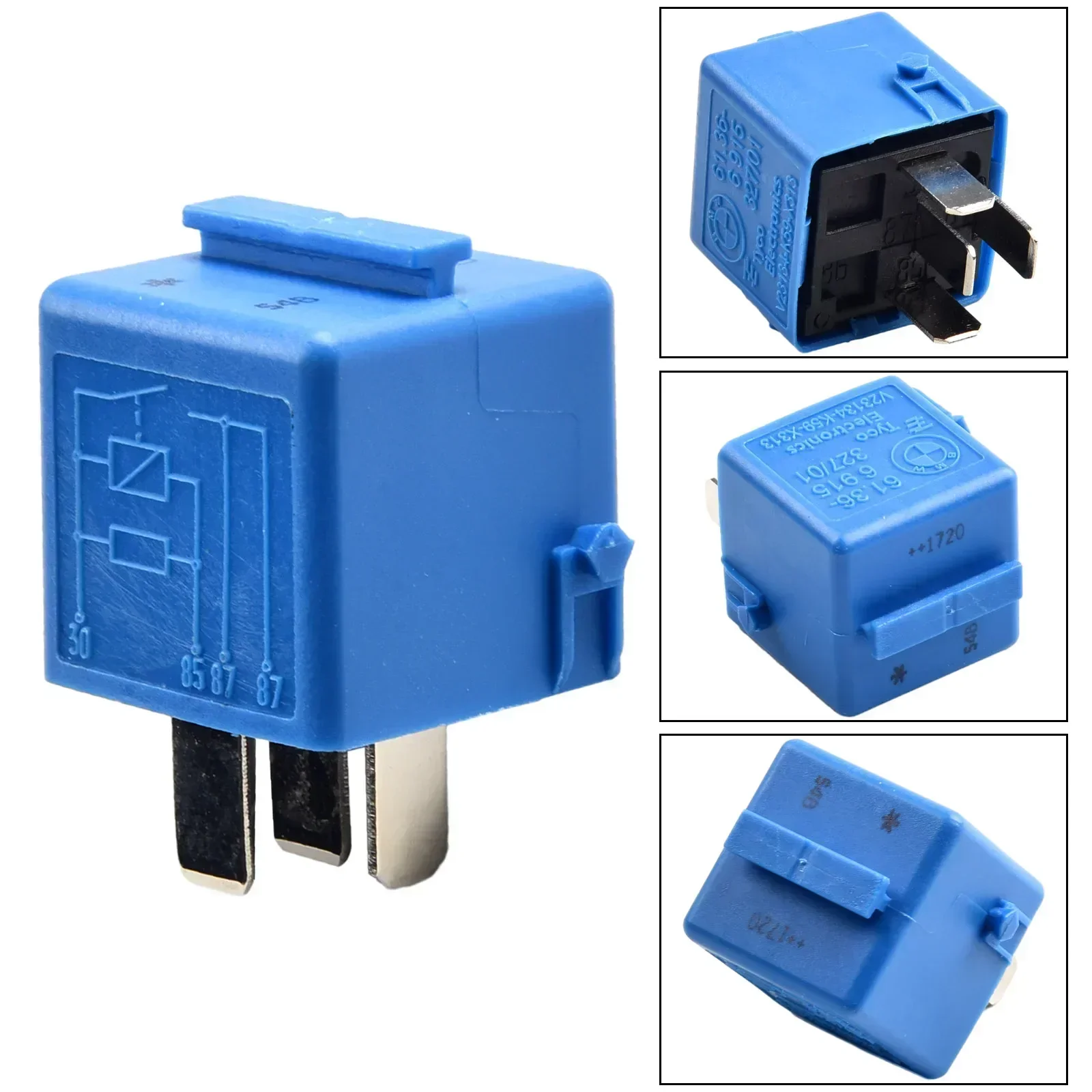 4 Pin 4-Pin Blue Relay 61368364581/61366915327 For BMW 1 3 4 5 6 7 Series Z3 Z4 Replace Car Accessories