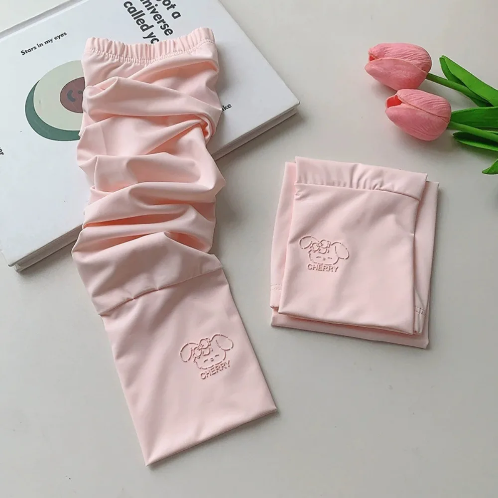 مرونة طويلة الأكمام الحرير الجليد الكرتون الحيوانات الجليد الأكمام واقية من الشمس الذراع يغطي المضادة للأشعة فوق البنفسجية رقيقة قفازات ركوب الدراجات في الهواء الطلق