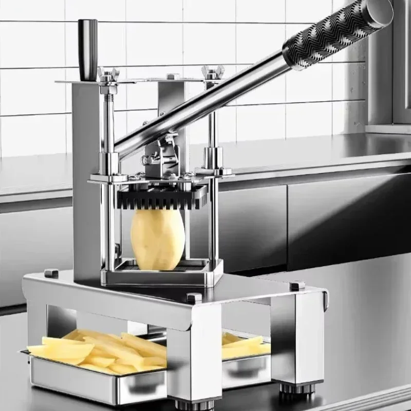 Vertical Commercial Vegetable Cutter: New Potato Cutter for Cucumbers, Radishes, Lettuce & French Fries Making