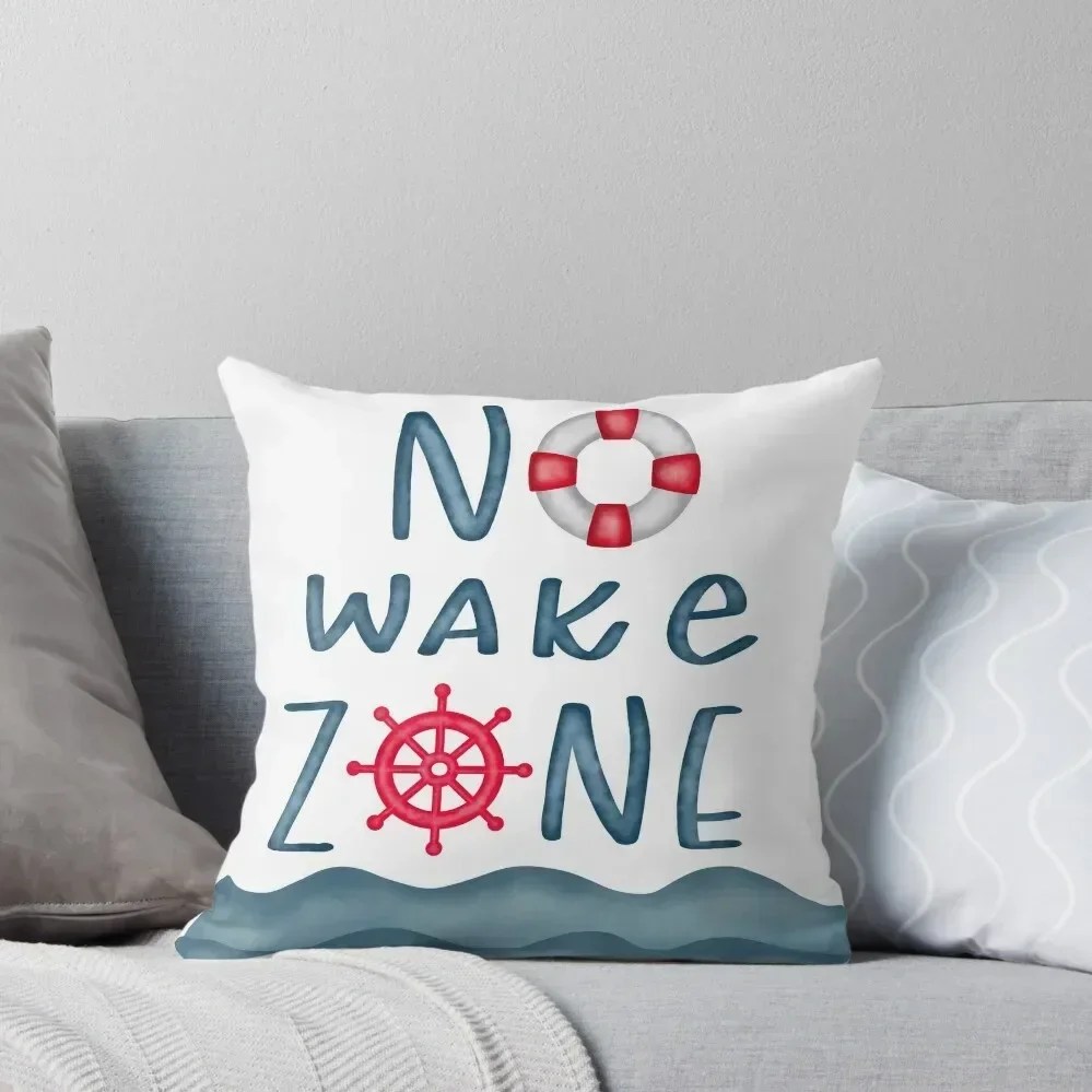 

No Wake Zone Throw Pillow Pillows Aesthetic Plaid Sofa Cushions Home Decor pillow