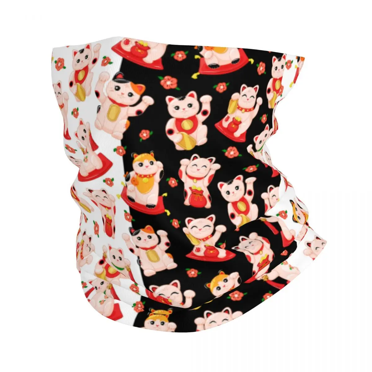 Japanese Lucky Cat Bandana Neck Cover Printed Symbol Of Luck And Wealth. Balaclavas Wrap Scarf Warm Headband Fishing for Men