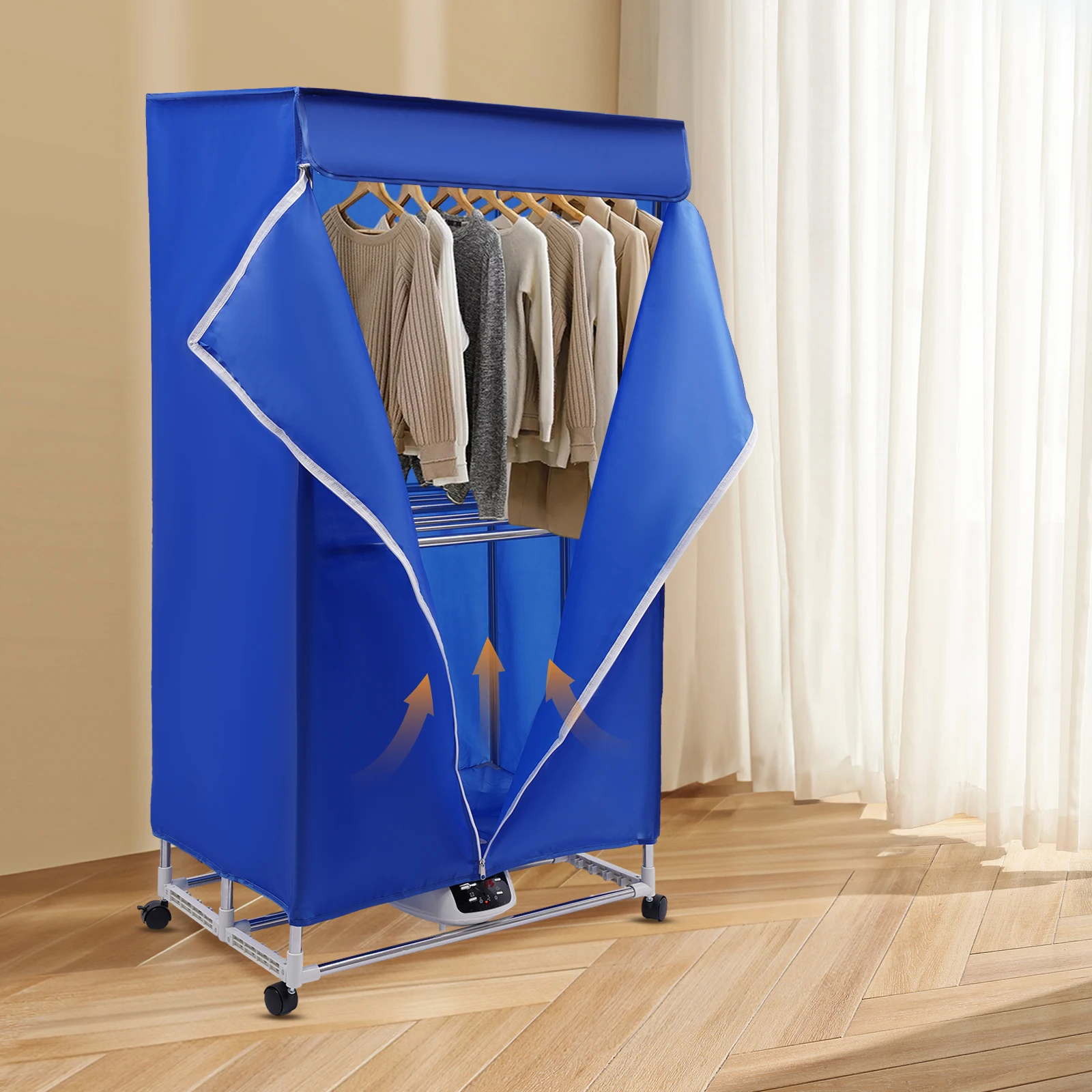 Bymaocar-Sèche-linge de voyage portable, 1200-1500W, Pliant, PTC, Chauffage à 5 couches, Électrique, EverthesDrying