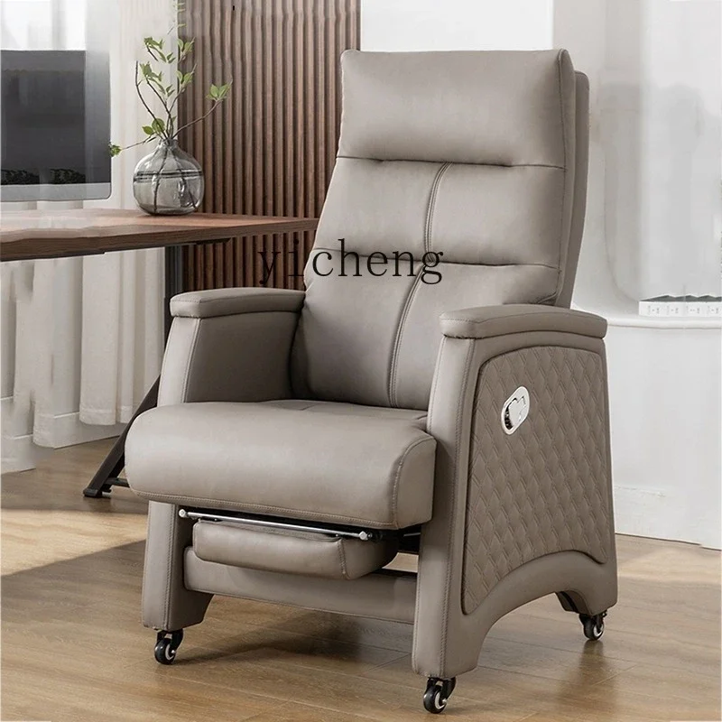 Genuine Leather Top Layer Cowhide Business Reclining Executive Chair Comfortable Long Sitting Home Computer Chair