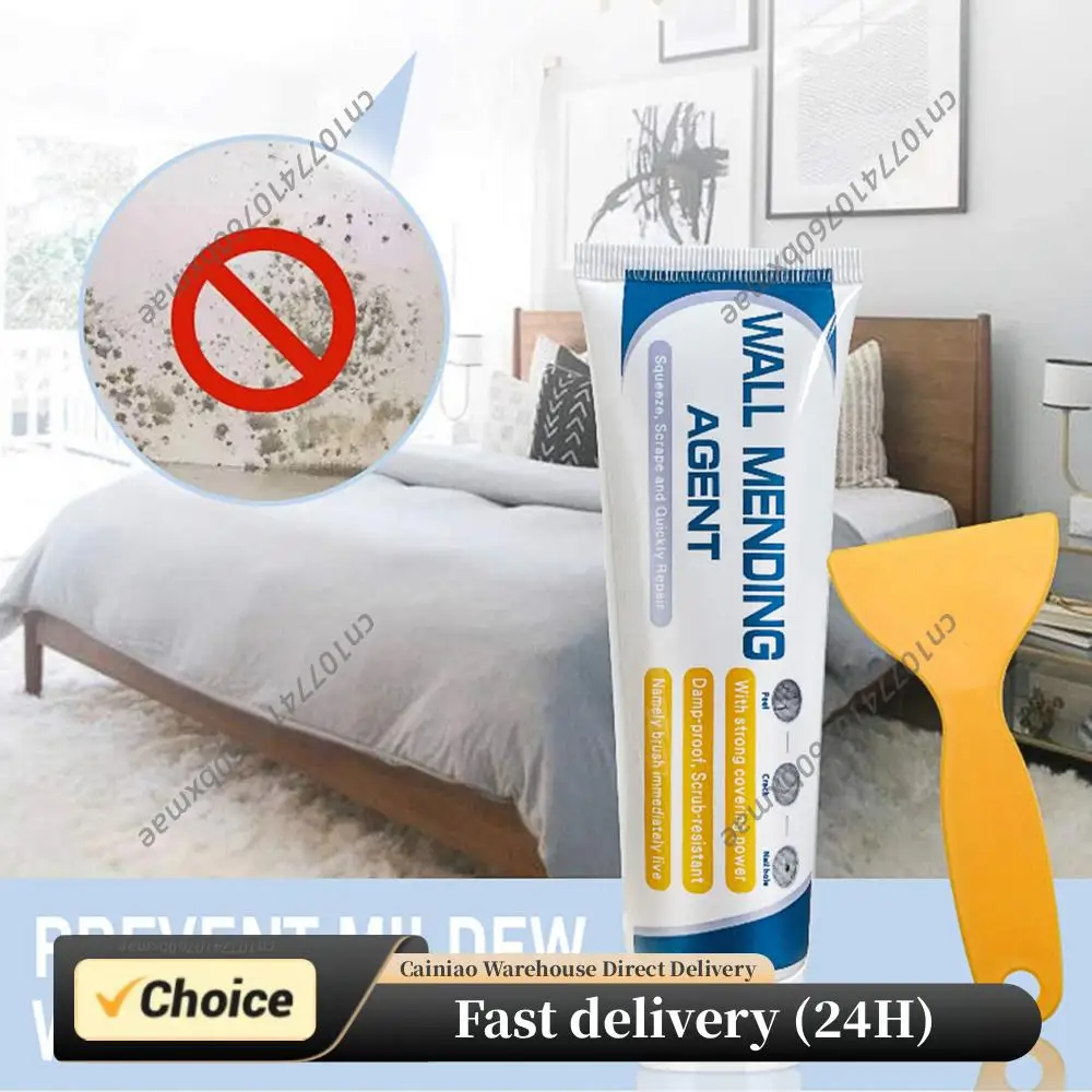 

Drywall Repair Kit Wall Mending Agent with Scraper Strong Adhesion Paint Wall Repair Paste Nail Hole Filler for Walls