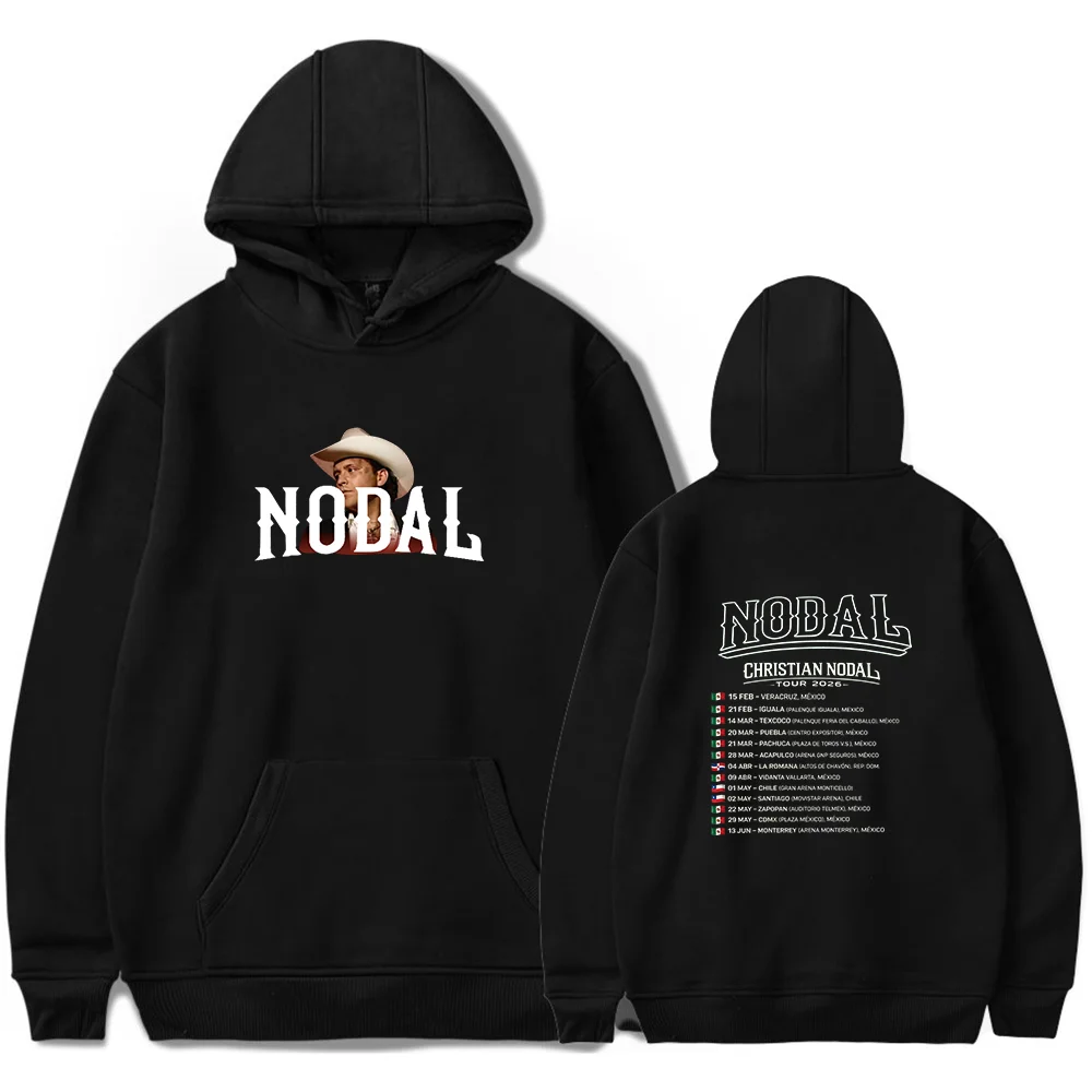 Sudadera con Capucha Christian Nodal 2026, Mercancía de la Gira Christian Nodal, Sudadera Unisex de Manga Larga para Hombre y Mujer