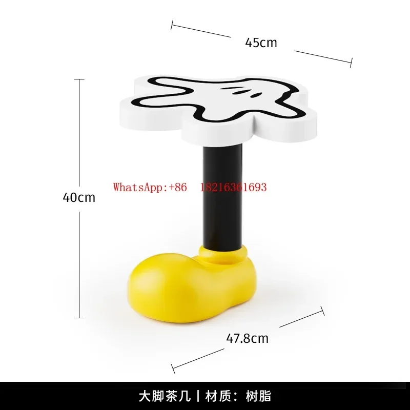 Limited Offer Cartoon Floor Ornament Living Room Sofa Edge Few Creative Home Accessories Movable Coffee Table