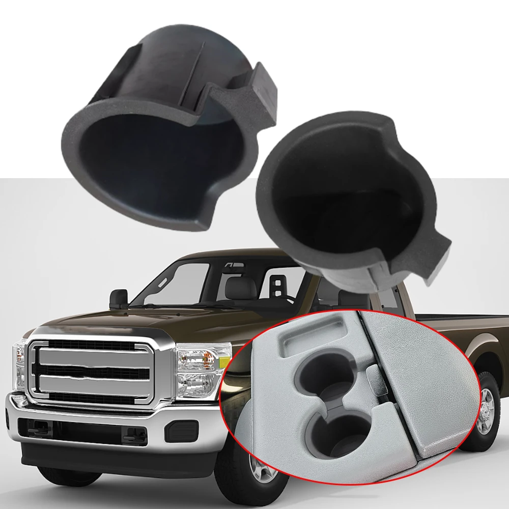 

Left and right Cup Holder Insert For Ford F-250 F-350 Super Duty 2011 2012 2013 2014 2015 2016 Car Accessories BC3Z-2813562-DA