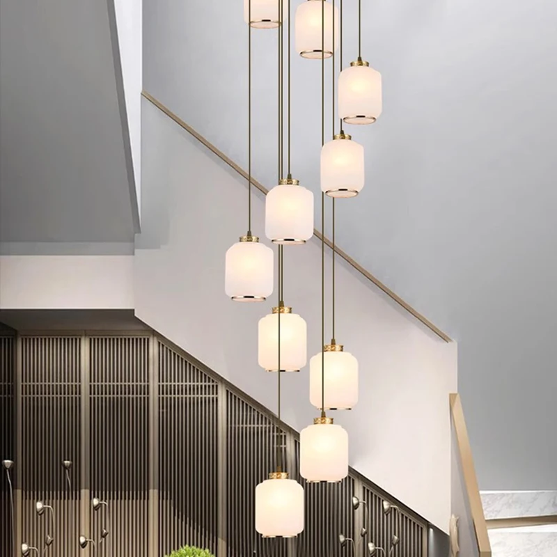 Modern home decoration crystal chandelier, stair Pendant lamp, living room Pendant lights, interior lighting