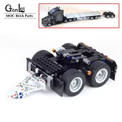 NEW Techncial 2-Axles, Self-aligning Mode Converter Dolly fit for 42078 Mark Anthem Truck Trailer Building Blocks DIY Bricks Toy