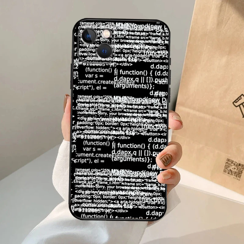 Programming Languages Phone Case For iPhone 16 15 14 11 12 13 Pro Max Mini Plus X XS Max XR Cover Coque