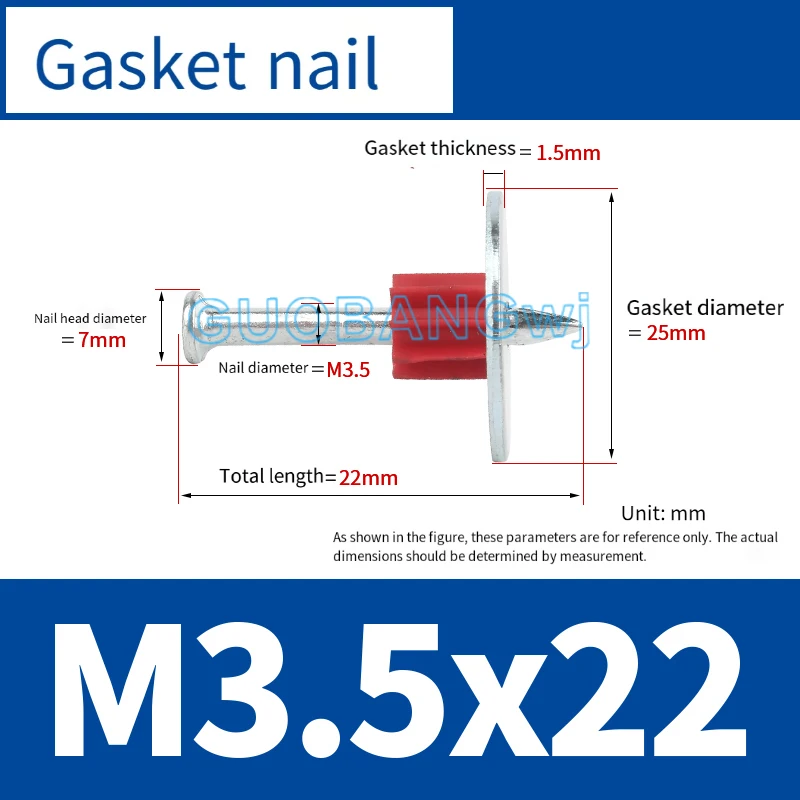 High Strength Gasket Shooting Nail Steel Nail Cement Nail Ceiling Wire Mesh Concrete Gasket Nail Wall Nail Set