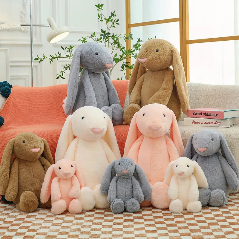 

Кавайная плюшевая игрушка, милый кролик, мягкая кукла, кролик с длинными ушами, наполненный животным, детский подарок на день рождения для детей