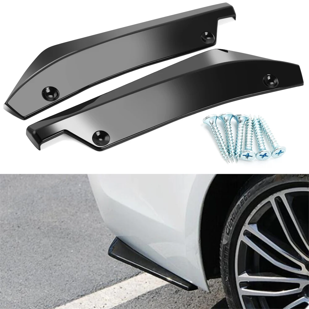 2Pcs Universal Car Rear Bumper Lip Diffuser Splitter Scratch Protector for Peugeot 206 207 208 301 307 308 407 2008 3008 4008