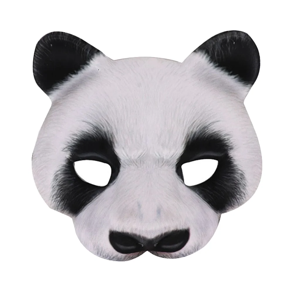 Panda Mask One Size Fits All Animal Theme Party Accessory Kids Halloween Masquerade for Man Cosplay Supplies Eva