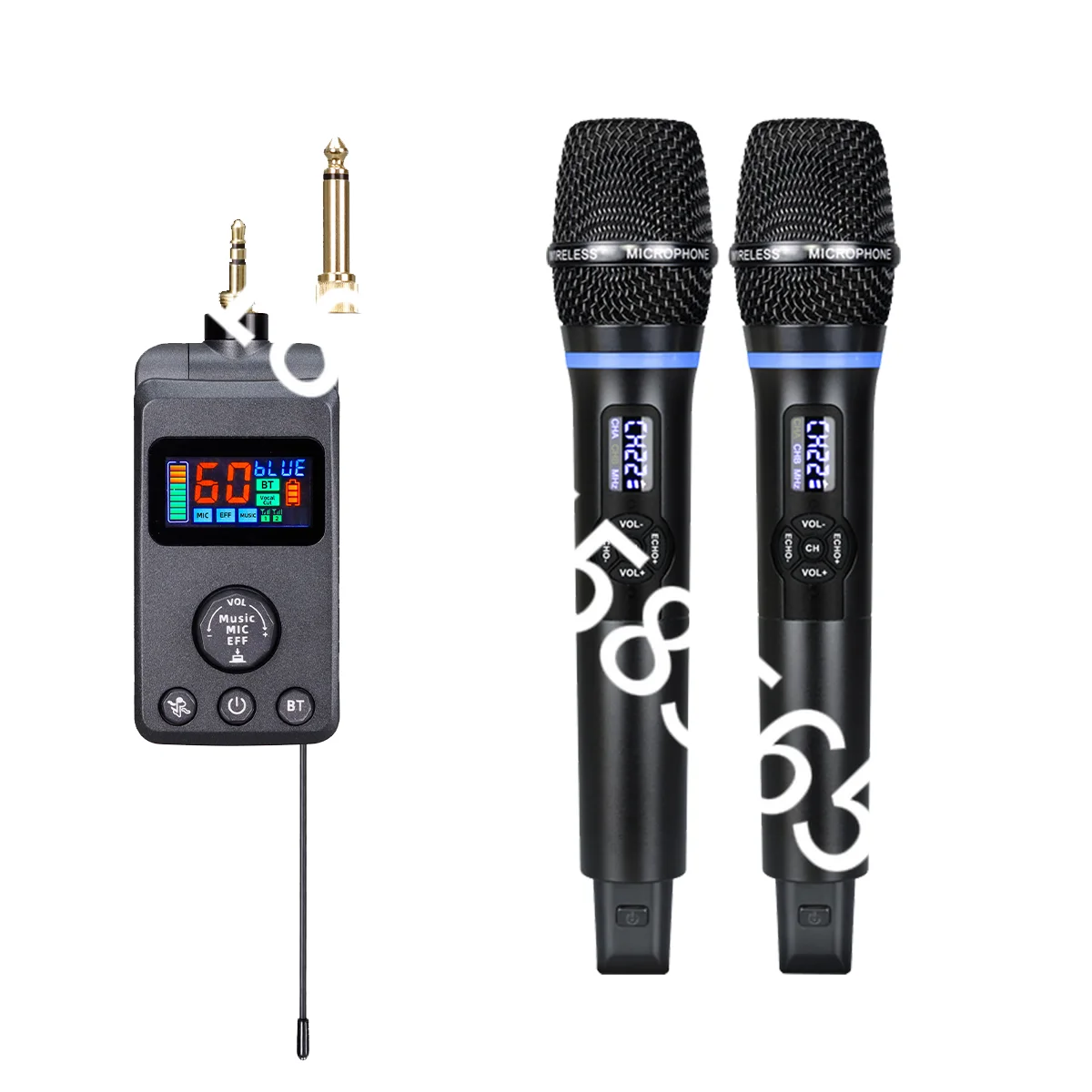 

New Condenser Microphone Plug-play Wireless Pro Dual Microphone Noise DSP Ultra-high Frequency Microphone