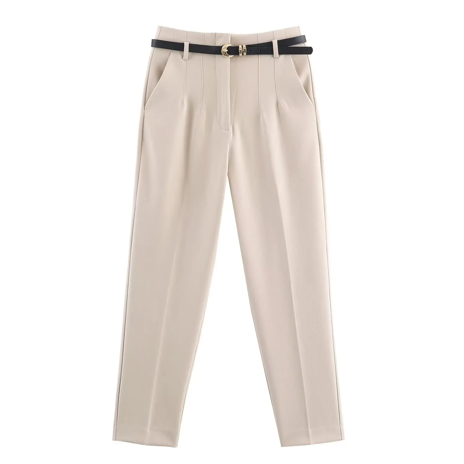 Abito a gamba dritta a vita alta con pantaloni da donna del nuovo arrivo 2025