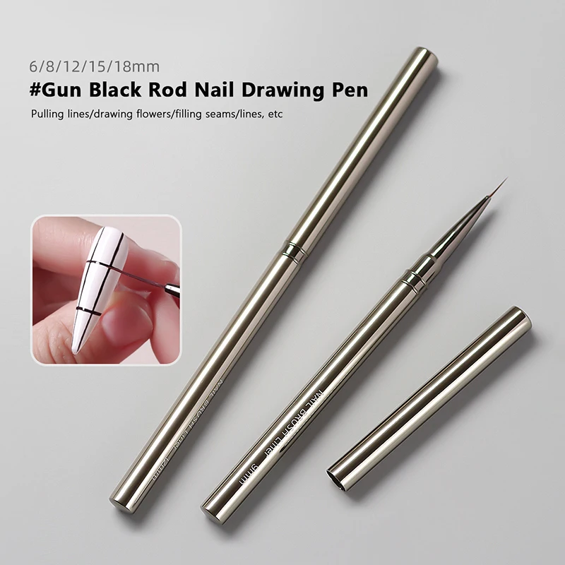 

6/9/12/15/18mm Nail Liner Brush Set - 5PCS Professional Nail Art Pen for Manicure and Salon Use