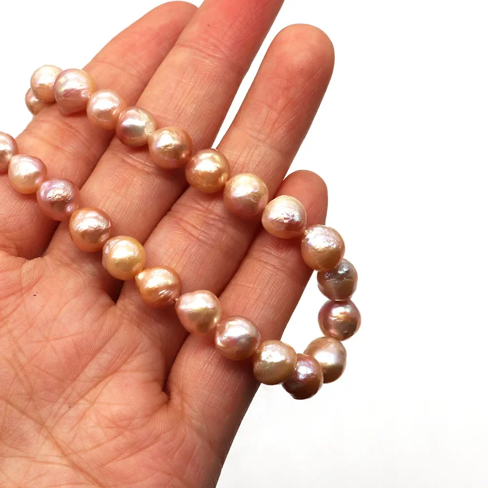 Natural Freshwater Bright Edison Pearl Crumpled Loose Beads Fine Jewelry DIY Earrings Necklace Pendant Jewelry Accessories