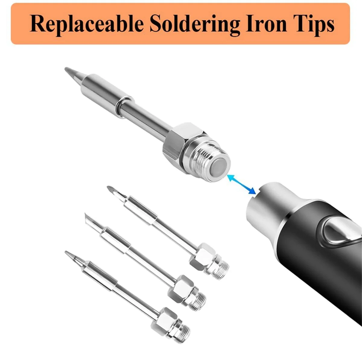 3PCS USB Soldering Iron Tips Welding Tools 8W Solder Tip for USB Soldering Iron Electric Soldering Iron Repair