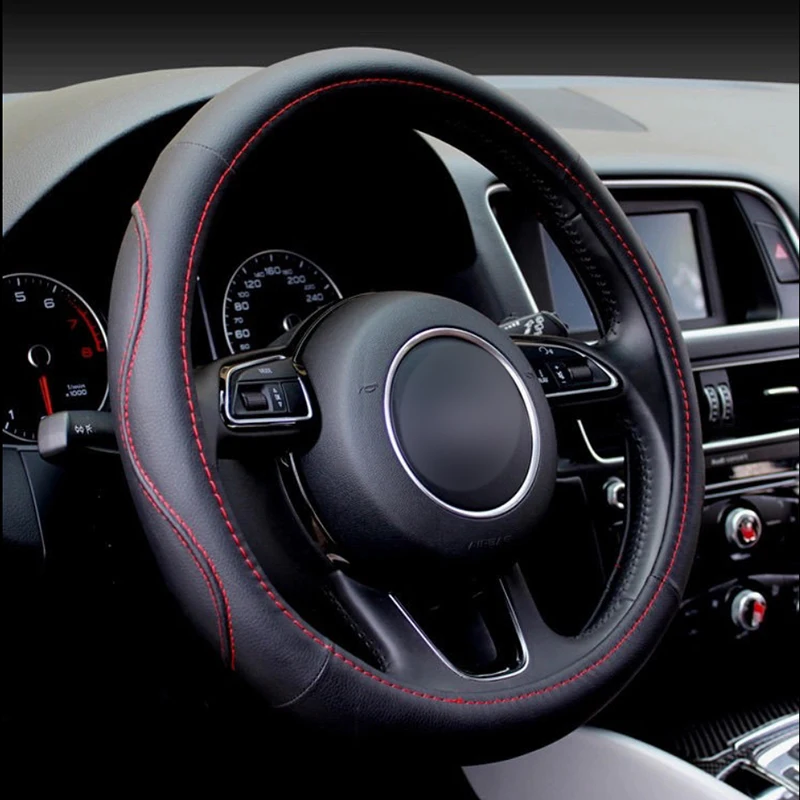 

Чехол рулевого колеса автомобиля Универсальная Оплетка на руль, модный нескользящий Чехол для автомобильного стайлинга