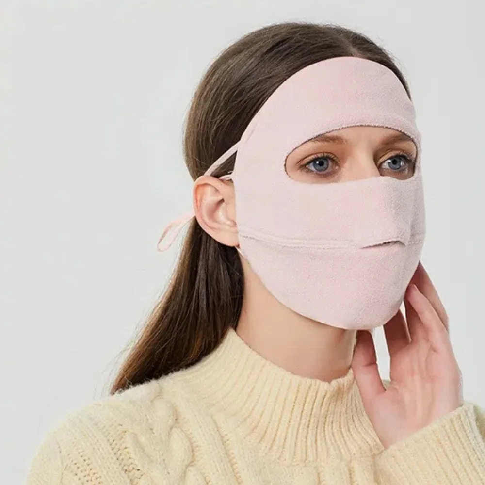 Zacht met dik fluwelen wintermasker Koudbestendig Winddicht Warm masker Opening Ademend Volledige gezichtsbedekking Winddicht masker Buiten