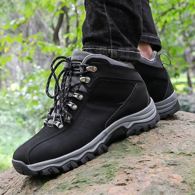 Professional Hiking Shoes for Men Leather Trekking Boots Outdoor Sneakers Male Camping Hunting Mens Tactical Ankle