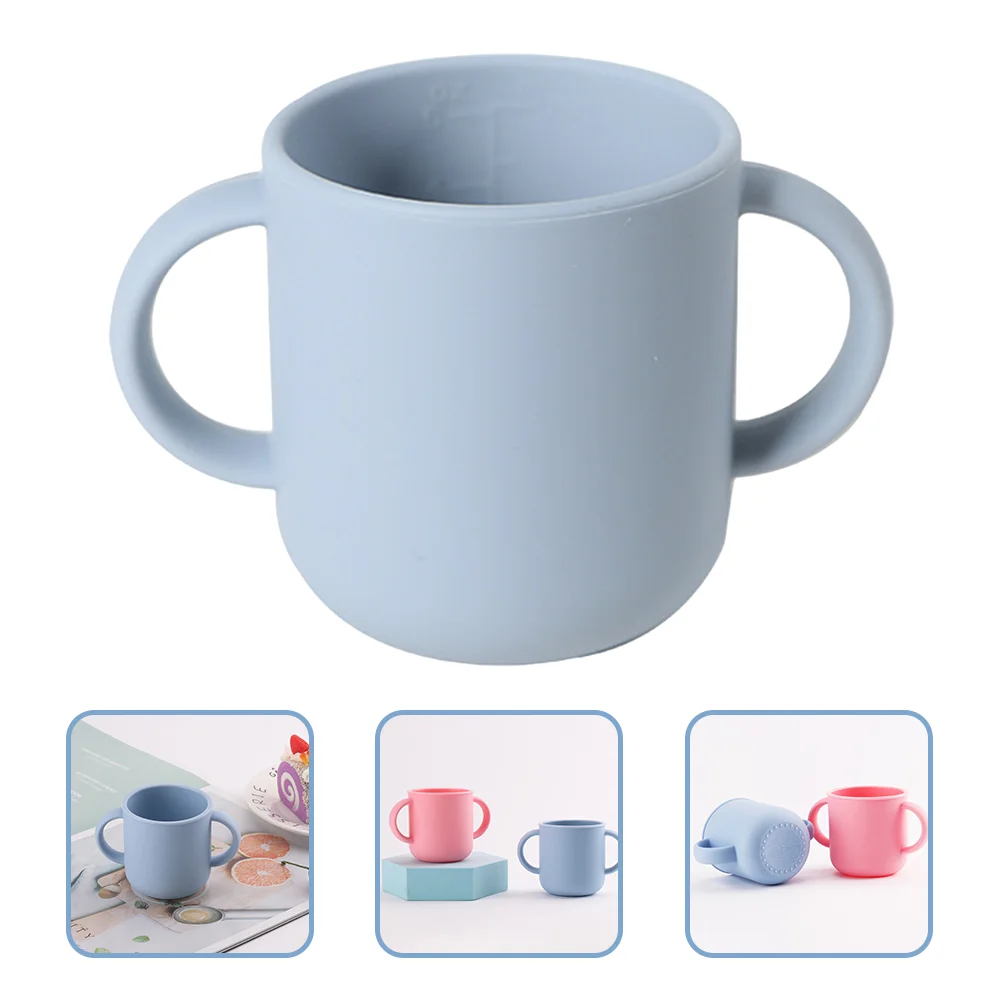 

High Temperature Resistance Baby Drinking Glasses Silica Gel Kids Transition Cup