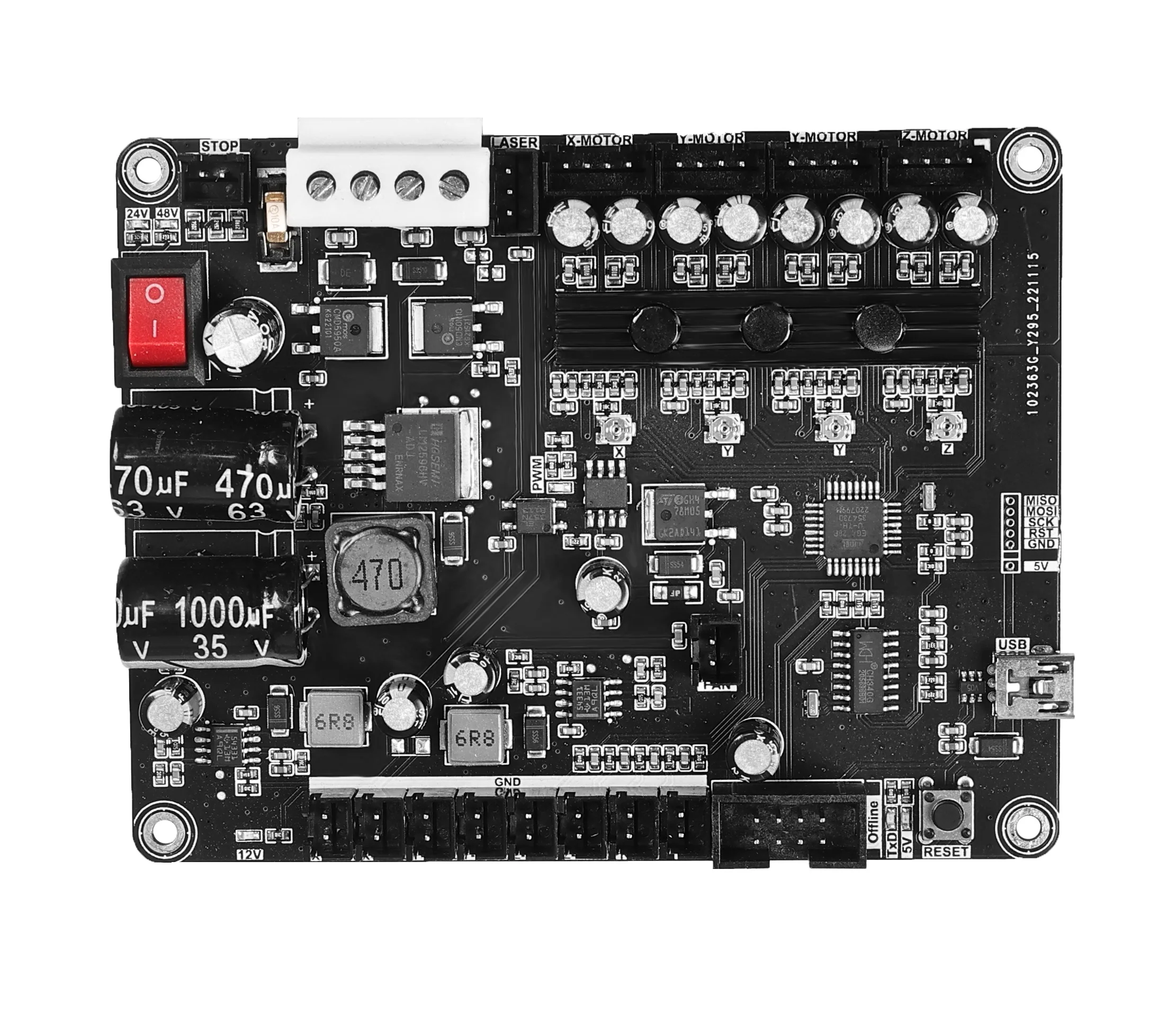 3 osi płyta sterowania GRBL wsparcie 500w wrzeciona, kontroler Offline dla grawerka CNC grawer laserowy Router do obróbki drewna