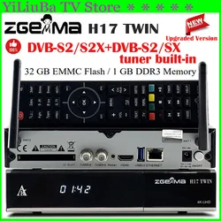 [Genuine]2026 Newest Zgemma H17 TWIN Dual-mode Satellite TV Receiver Enigma2 Linux DVB-S2/S2X+DVB-S2/SX 32GB 4K UHD-2160P PK H7S