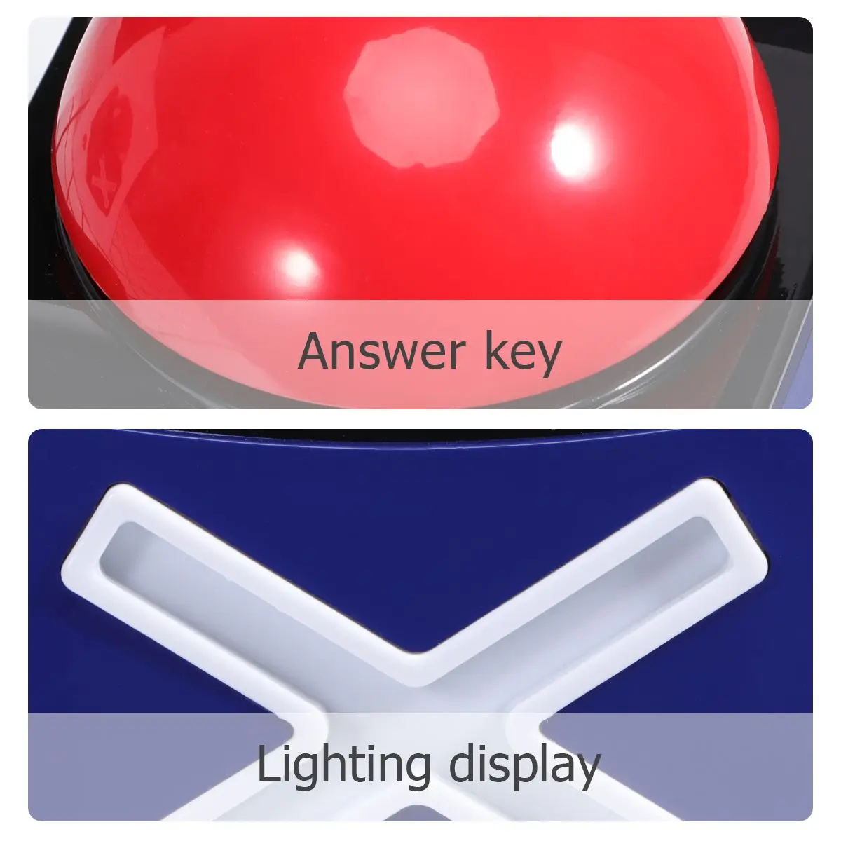 

2 Pcs Prank Sound Squeezing Box Answer Buttons Game Show Buzzers Red Child