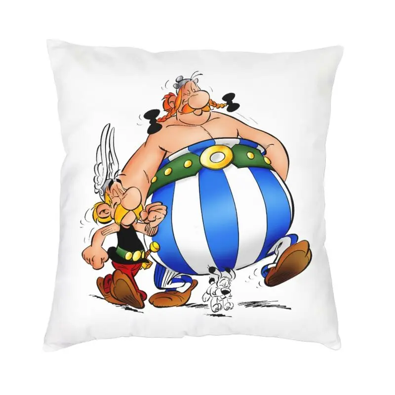 Anime Asterix Obelix Idefix Modern Throw Pillow Covers Home Decorative 3D Printed Cushion Cover Sofa Car Seat Pillowcase