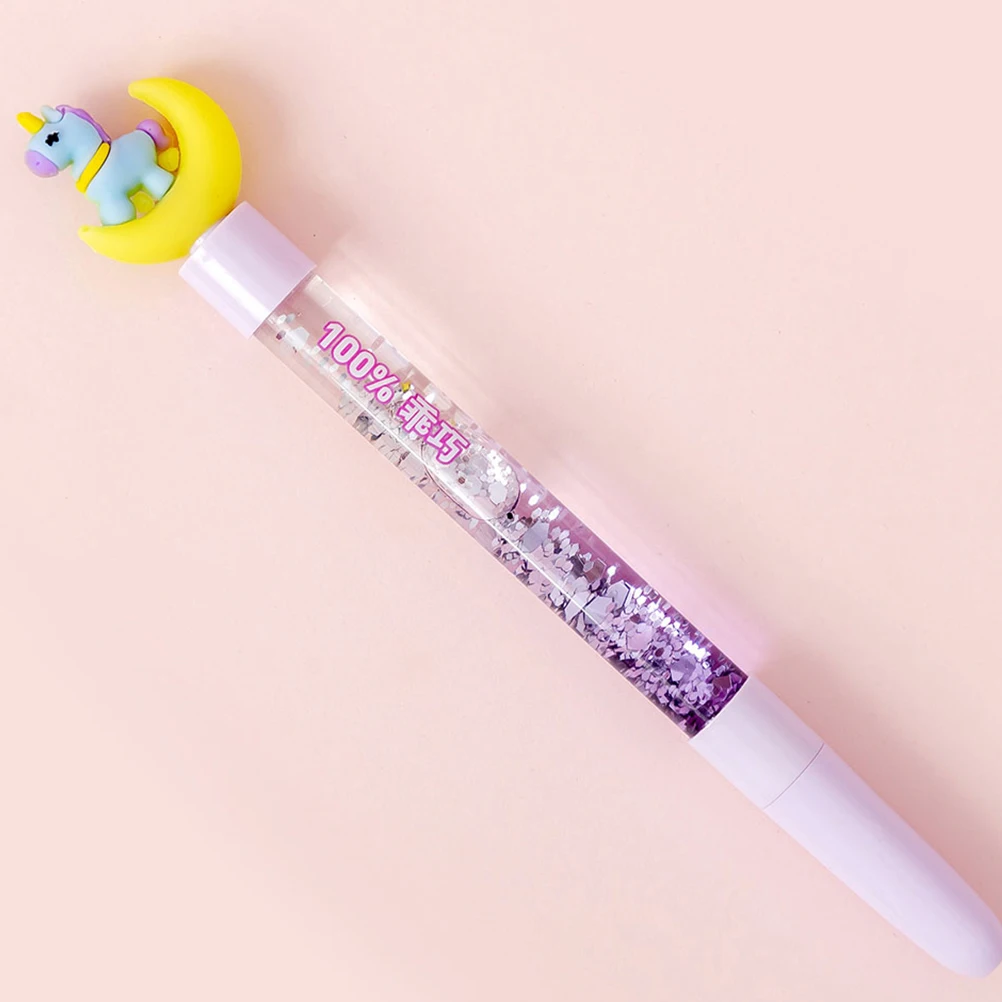 

4 Pcs Glitter Gel Pens Design Ergonomic Comfortable Grip Smooth Writing Cartoon Decorative Pens for Kids School Supplies