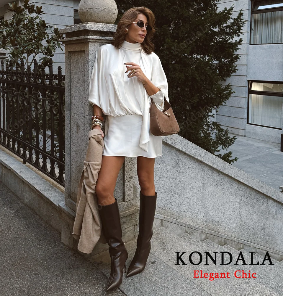 Gaun Pesta Kerah Syal Satin El - Women'S Fashion Trends Fall 2025 ulasan dan harga