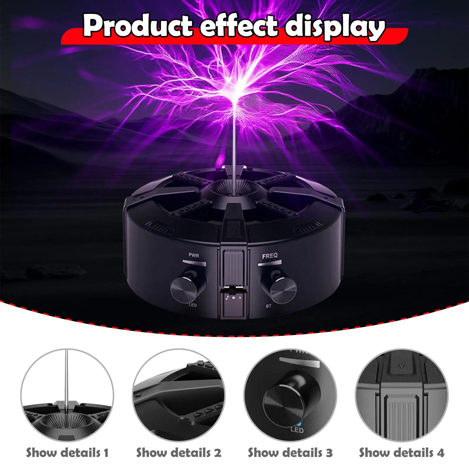 Touchable Artificial Lightning Music for tesla Coil Bt Speaker Desktop Electric Toy Science Experiment Gadget for Kids Physical