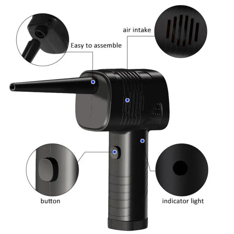 Cordless Air Duster Blower For Computer Multi-Use Portable Compressed Air Cans,Electric Air Duster Cleaner PC Laptop Keyboard
