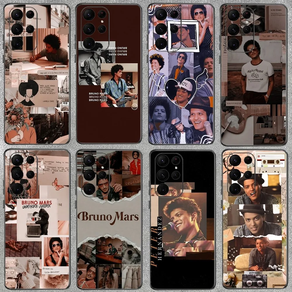 Bruno Mars Singer Phone Case For Samsung Galaxy A52 A12 A51 S21 Edge S22ULTRA S23 S20LITE Plus Ultra Black Cover