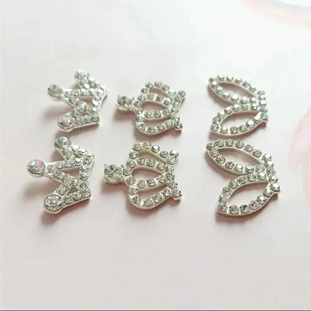 10pcs/lot Small Rhinestone crown embellishment ornament for DIY accessories craft suppliers