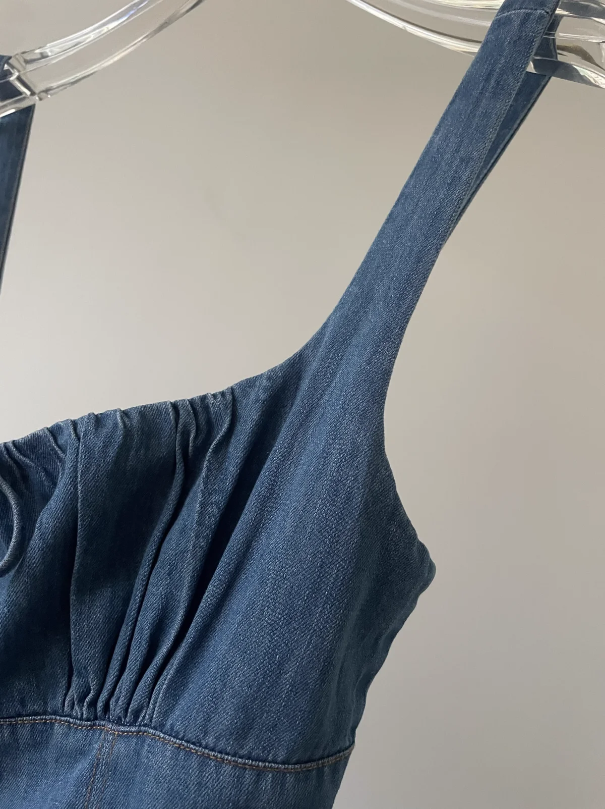 Dames denim lange jurk vierkante kraag mouwloos hoge taille casual vrouwelijk gewaad