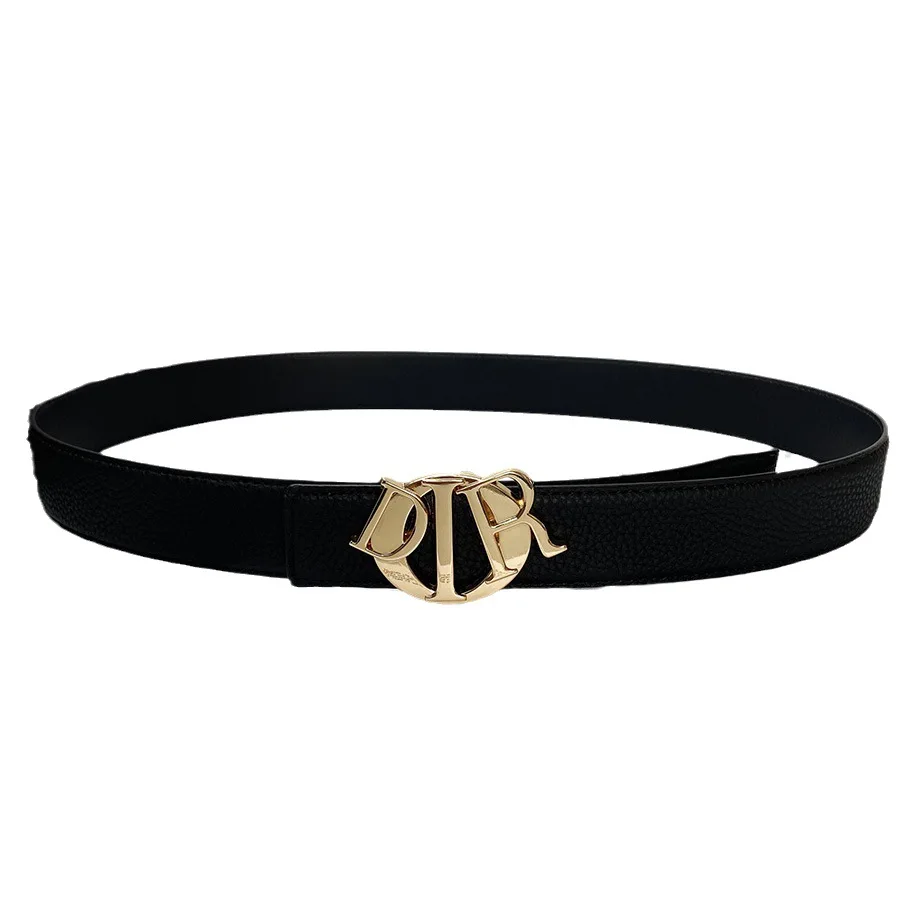 

2025 European and American New Belt Unisex Belt Business Casual Versatile Letter Buckle Belt High-end Men's Jeans Belt