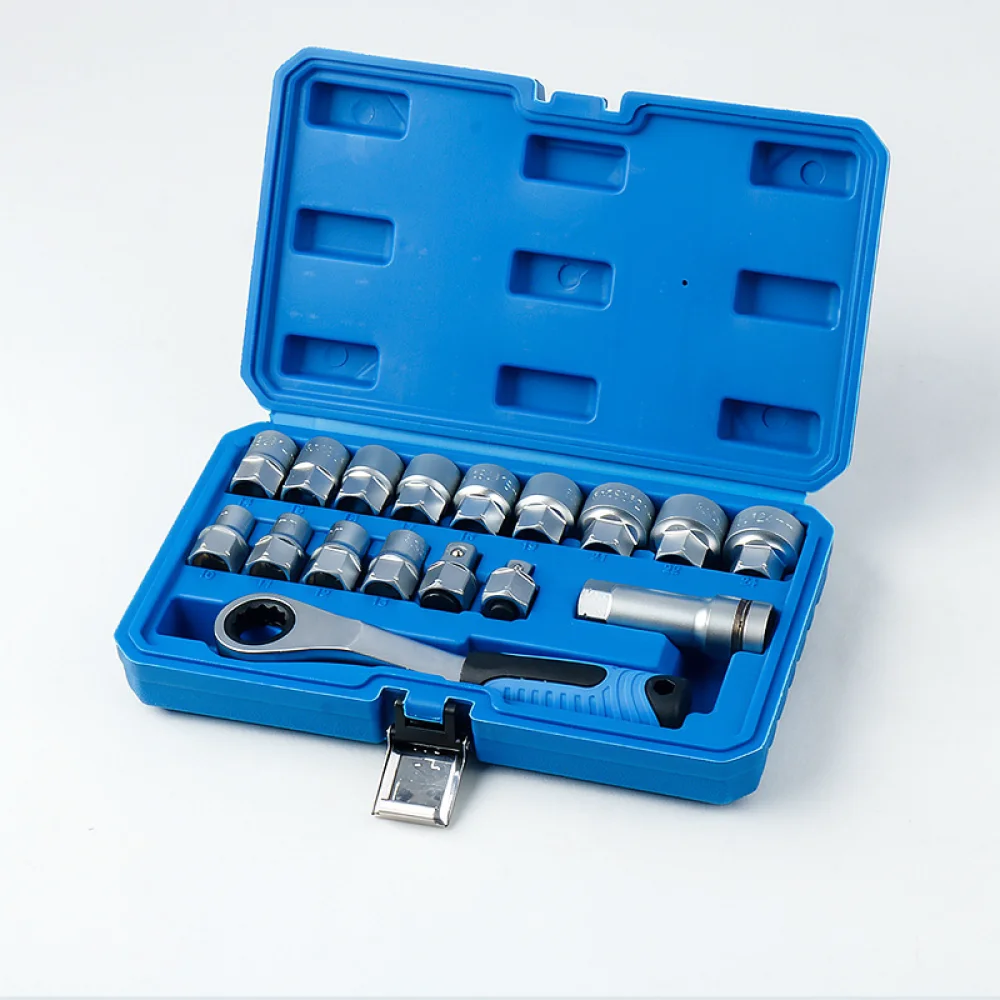 Through Hole Ratchet Wrench Tool Set For Musentang Socket Spanner Gear Type For Long Threaded Rod Bolt Car Maintenance