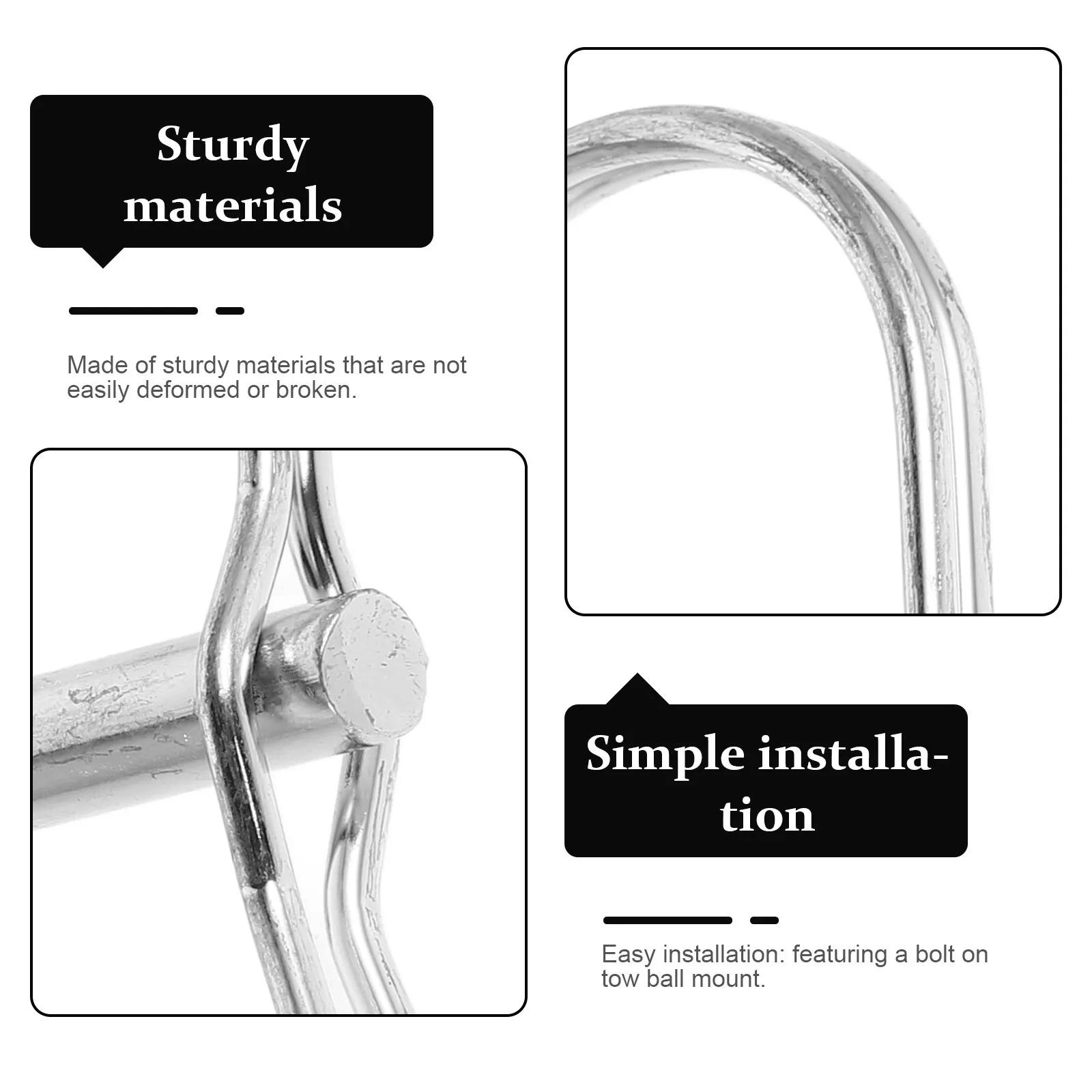 8Pcs Boat Trailer Hitch Pin For Rv Trailer Hitch Garage Workshop Safety Heavy Duty Shaft Locking Couplers
