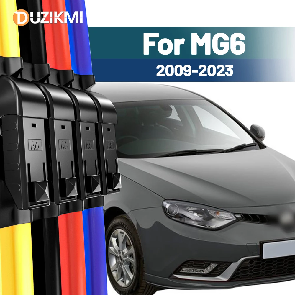 

For MG 6 MG6 2009-2023 2010 2014 2015 2016 2017 2018 2019 2020 2021 2022 2pcs Front Windshield Windscreen Wiper Blades Red Blue