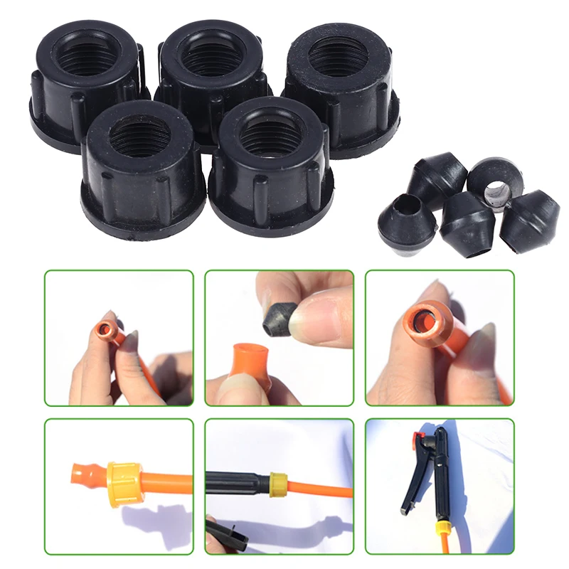 5set Agricultural Sprayer Water Pipe Connector Spray Tube Connector Nut Pipe Plug Water Pipe Internal 18mm Connection