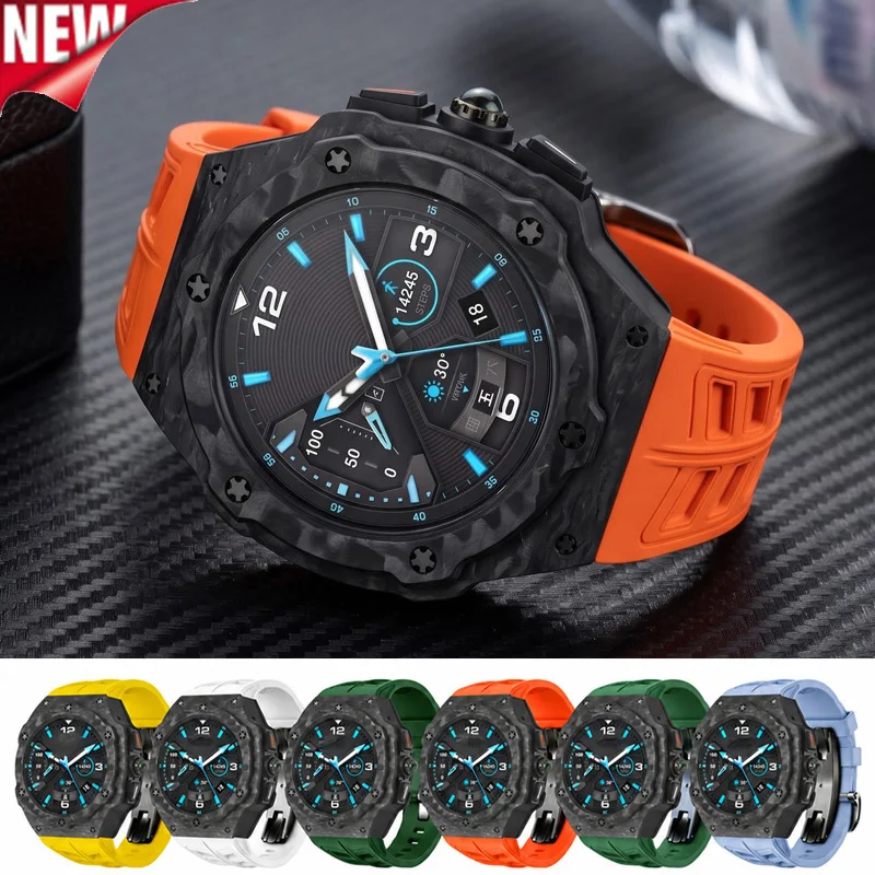 Luxury Modification Kit for Samsung Galaxy Watch 9 Ultra 2026 Carbon Case Rubber Strap for Galaxy Watch Ultra 2 47mm Accessorie
