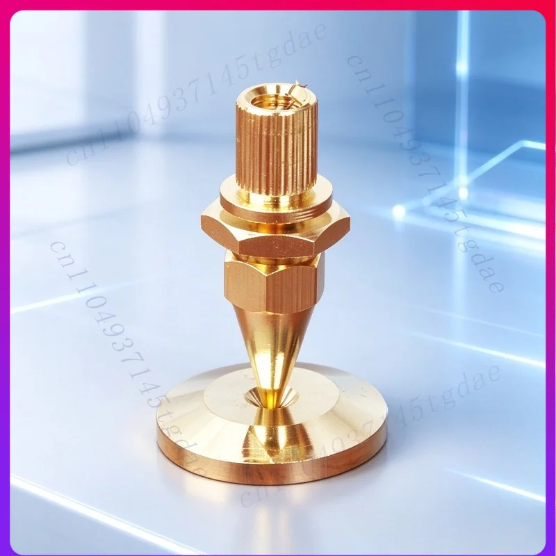 4pcs for Speaker Isolation Feet M6*36 Pure Copper Gold‑Plated HiFi Stand Feet Amplifier Riser Pads
