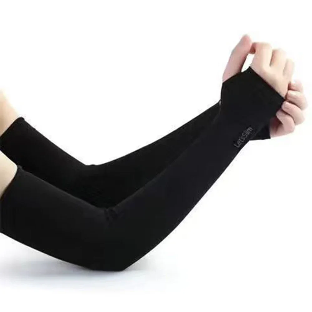 

1 Pair Unisex Summer Finger Sleeve Ice Cool Wearing Summer Outdoor Sunscreen Sleeve Sun Protection Driving Sports Hand Sleeves