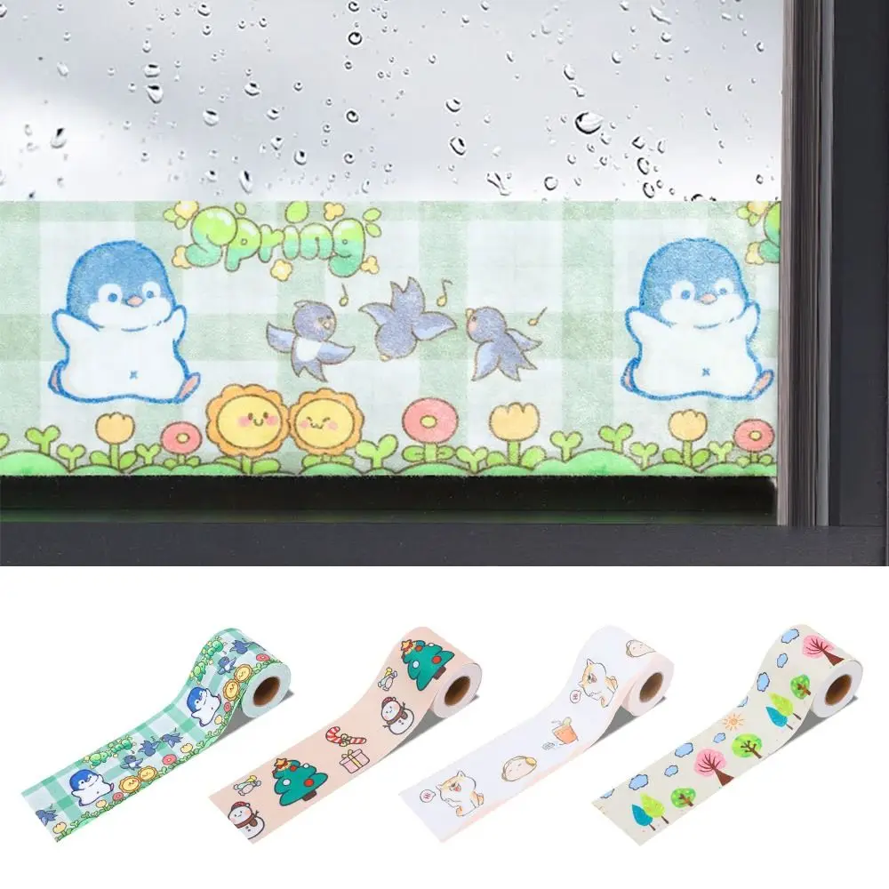 

Non-woven Sink Tape Waterproof Cartoon Wash Basin Sealing Tape Moisture-absorbing Self-adhesive Toilet Caulk Tape