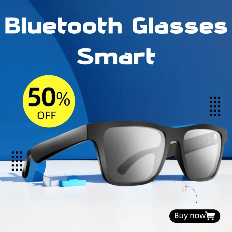 

Bluetooth Glasses Smart Black Technology Call Function Wireless Earphones Music Voice Assistant Navigation