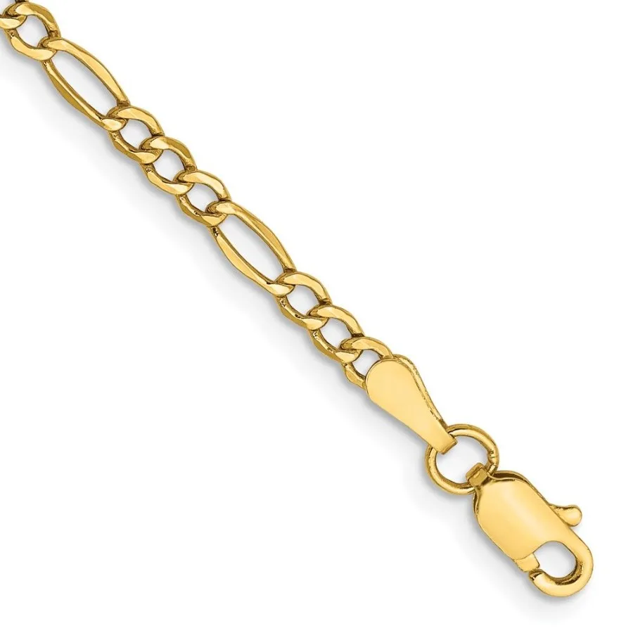 

14k 2.5mm SemiSolid Figaro Chain